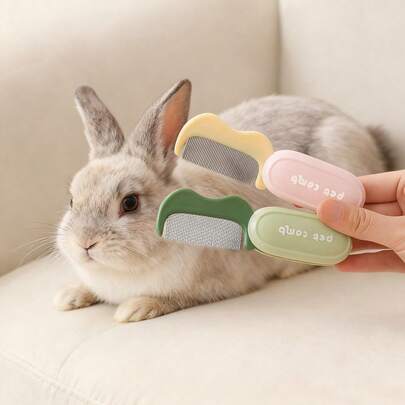 1PC Mini Foldable Portable Pet Comb With Stainless Steel Teeth To Remove Loose Hair And Detangling Combing Rabbits And Cats Brush Row Comb Small Pet Cat Cleaning Comb Grooming Comb Pet Grooming Tool Suitable For Cats And Small Pet