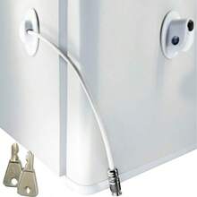 Window/Refrigerator Lock, Refrigerator Lock With 2 Keys, Security Lock, Adhesive, Suitable For Cabinet Locks, Refrigerator Locks And Drawer Locks Security Lock For Refrigerators, Cabinets, Drawers, Freezers And Doors - White - White - View 6