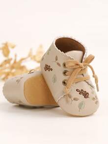 婴儿短靴 女童男童婴儿拖鞋 学步鞋 保暖袜 新生儿婴儿床鞋 - 杏色 - 查看 7