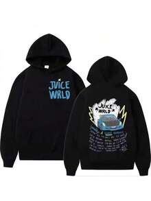 Juices WRLDs Hoodies Men Women's Hooded Sweatshirts Fashion Hop Casual Pullovers Autumn Boys Girls Black Streetwear Juicewrld - 黑色 - 查看 7