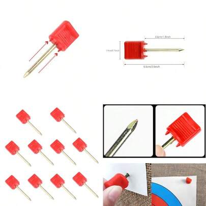 Archery Target Pins For Holding Target Face/Paper On EVA Foam Straw Targets Red Archery Hunting Target Nail Pin