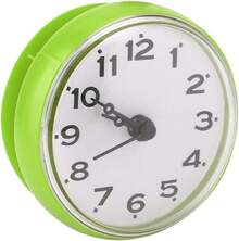 Reloj de Pared de Baño a Prueba de Agua, Espejo de Ventana de Succión de Pared Reloj de Ducha de Baño Accesorios de Baño(azul) - verde - Ver 7