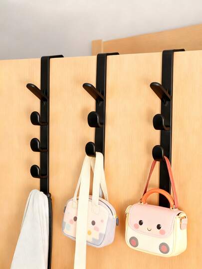 1/2 رف تخزين للأطفال، رف تخزين للباب، رف تعليق متعدد الوظائف غير مثقوب، رف تعليق متعدد الطبقات لغرفة الأطفال، توفير مساحة وسهل التركيب، مناسب لأبواب غرف النوم والحمامات وأبواب الخزانات لتخزين الحقائب والمظلات والملابس والسترات والمفاتيح وغيرها