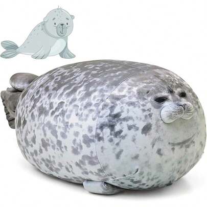 11,8 Pulgada Almohada De Foca Rellena -Seal Pillow Almohada Suave Foca De Animales MuñEcas De Peluche De Foca Abrazando Encantadora Almohada Juguetes Regalo Para Novia Y NiñOs Navidad AñO