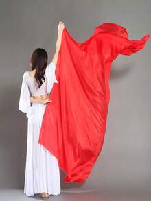 涤纶肚皮舞面纱 - 飘逸渐变色手帕，适合表演和练习