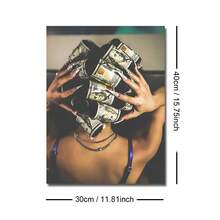 1 幅带框/无框时尚墙面艺术帆布海报印刷黑白简约奢华艺术时髦画，适用于宿舍、公寓、客厅、卧室、现代家居装饰 - 彩色 - 查看 13