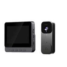 Smart Home Doorbell Camera, Wireless Installation With Real-Time Alarm And Night Vision Monitoring, High-Definition Security Doorbell With Local Storage, Wireless Smart Camera With Wide-Angle View And Voice Conversion. Wireless Video Doorbell With Two-Way Communication, High-Definition Night Vision, And Home Security Application Control - Black - View 1