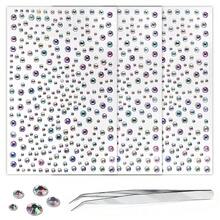975Pcs Face Gems Hair Gems, Self-Adhesive Face Jewels Eye Jewels Rhinestones 3/4/5/6 Mm DIY Face Gems Stick On, Hair Body Rhinestones Gems Crystals Pearls For Face Makeup, Crafts (Gem_whiteab){Inchcolor_nameinch:Inchgem_whiteabinch} - gem_whiteab - 查看 1