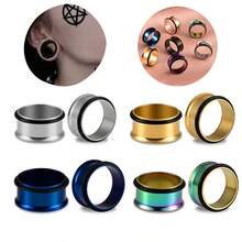 2pcs Hot Stainless Steel Water Droplet Ear Plugs Gauges Expanders Body Piercing Jewelry Women Earring Tunnels Stretchers Earring