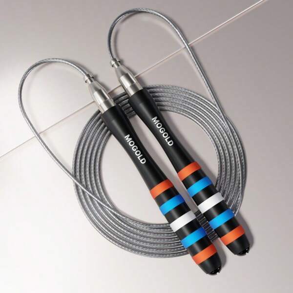 MOGOLD Corde à sauter MOGOLD 360° avec roulement Prise antidérapante et longueur réglable - Toutes saisons