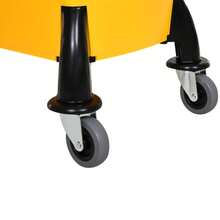 HOMCOM Cleaning Trolley With Bucket And Wringer 26 Liters Yellow 44x36x90cm Light Efficient For Thorough Cleaning - Yellow - View 7