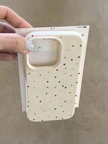 1PC 1pc Pink & Black Polka Dot Minimalist TPU Shockproof Phone Case Compatible With IPhone 17, 16, 15, 14, 13, 12, 11 Pro Max, Air Valentine's Day  Phone Cases - Nhiều màu 2 - Xem 11