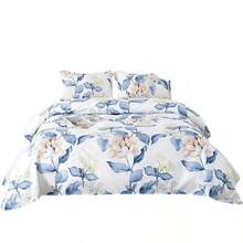 Juego de Funda Nórdica Estampado Floral Azul - azul real - Ver 1