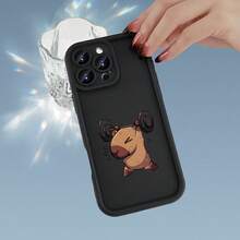 Una funda para teléfono con patrón de capibara, hecha de material protector suave de TPU negro, adecuada como regalo de cumpleaños o festivo para hombres y mujeres, compatible con 15, 14, 13, 12, 11 Plus Pro. - Colores mixtos - Ver 5