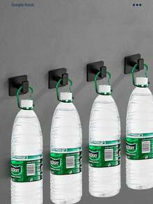 Bộ 1/2/4 móc treo tường kim loại hiện đại với lớp keo dính chắc chắn, dễ dàng lắp đặt, dùng để treo áo choàng, khăn tắm trong phòng tắm, nhà bếp, phòng ngủ. Móc treo bằng thép không gỉ bền chắc, lý tưởng để cất giữ quần áo, tiết kiệm không gian, móc treo tường tiết kiệm diện tích, móc dán chịu lực cao, hoàn hảo cho trang trí nhà cửa, phụ kiện phòng tắm chống thấm nước, thiết kế hiện đại, sang trọng. - màu đen - Xem 5