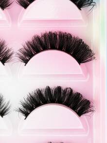 5 paia di ciglia finte in finta pelliccia di visone, ciglia finte 3D spesse e voluminose con riccio drammatico, adatte per ragazze che partecipano a balli, feste e per il trucco