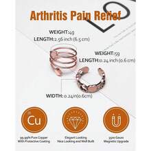 Jecanori 2PCS Copper Rings For Women,99.99% Pure Copper Magnetic Ring With Magnet Jewelry Gifts For Womens{Inchcolor_nameinch:InchHeart&Hollowinch} - 心與空 - 查看 7