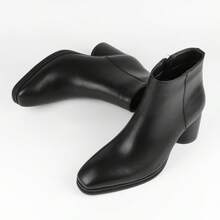 Men's High-Heeled Platform Chelsea Boots Fashion Men's Boots - Black - View 7
