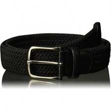 Cinturón elástico de cuero con ribete de tejido Cinturón para Hombre - Gris - Ver 6