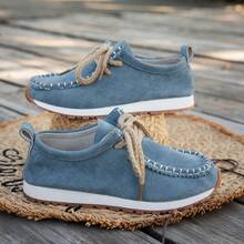 Women's Slip-On Loafers - Blue - View 13