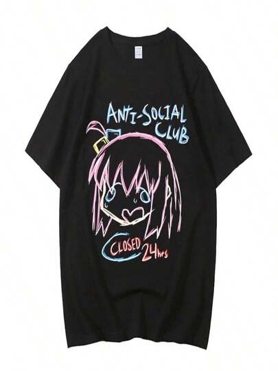 Bocchi the Rock top tees cotton teen graphic Digital Comfortable 80s Punk tshirt trendyss aesthetic kawaii 80s Colorful graphic