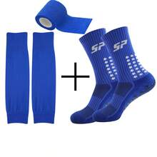 3pcs/Set Anti-Slip Dot Grip Soccer Socks, Running Socks, Hiking Cycling Socks With Leg Sleeve Bandage - Multicolor - View 18