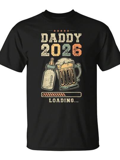 Dad 2026 Loading Fatherhood Expectant Dad T-Shirt - Good Things for Gifts