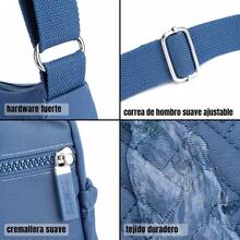Bolsas de Mujer Impermeables Bolsos Cruzados para Mujer Correas Ajustables de Viaje con Múltiples Bolsillos Lona Bolsa de Hombro Gran Capacidad Bolso de Moda Emparejamiento Diario Bolso - Morado - Ver 9