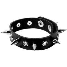 Manfnee Cool Punk Gothic Collar Women And Men Black PU Leather Vingate Necklace Adjustable - B:1件 - 查看 5