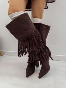 Bottes mi-mollet pour femmes - Tabac - Voir 5