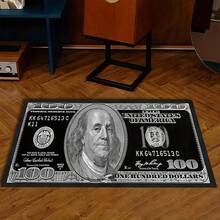 Dollar Bill Design Doormat Durable Non Slip Entrance Rug Perfect For Home Decor Adds Unique Charm To Your Doorway - 黑色 - 查看 1