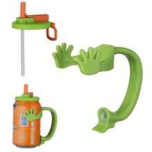 Soda Water Can Stand, Easy Grip & Pop-Top Cap - Heavy-Duty Beverage Grip, Compatible With Soda Water, Beer, And Energy Drinks - Ideal For Parties, Bars, Camping, And Travel - Durable Plastic Portable Hands-Free Drinking - Perfect For Halloween, Christmas, Birthdays, And Bachelor Parties - Multicolor - View 9