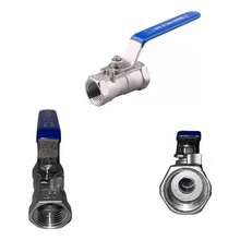 1 Unidad  Válvula de Bola 1/2" de Acero Inoxidable T304 para 1000 PSI, con Giro de 90° para Apertura y Cierre Suave, Sellado Perfecto con Asiento de Teflón, Ideal para Sistemas Industriales, Fontanería y Aplicaciones de Agua, Diseñada para Profesionales, Técnicos y Aficionados al Bricolaje - Plateado - Ver 3