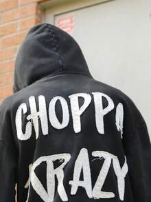 Men's Gothic Hoodie - Printed Sweatshirt Loose Casual Jumper, Long Sleeve, Streetwear Top, Wetsuit Menswear, Sold Motocross Black - Operator Classic Black Hooded Sweatshirt Fathersdaygift Baggy  Halloween    Spring/Fall  Fall/Winter    Loose    Rib-Knit    Halloween - 黑色 - 查看 5