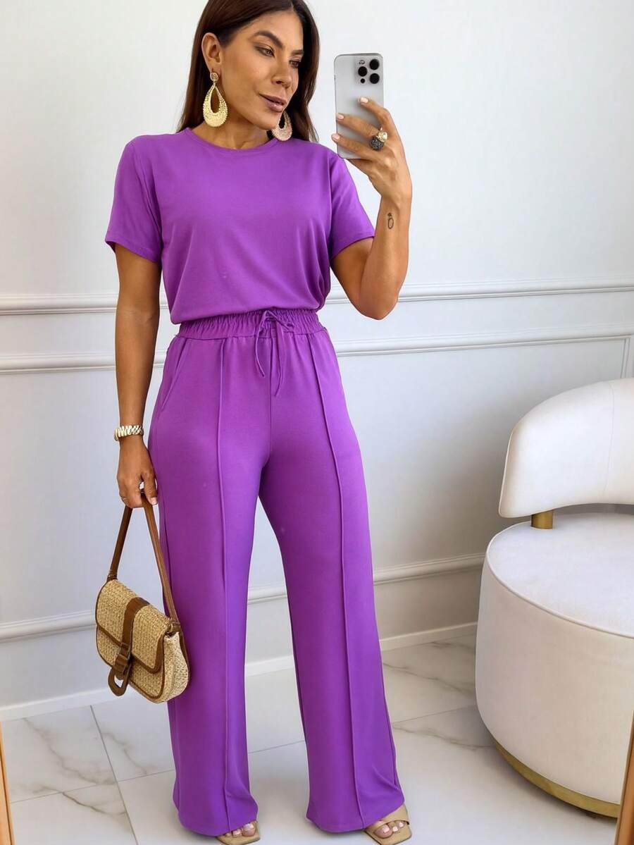 Magenta Shop Women's Comfortable Fleece Set - Lila Púrpura - Ver 1