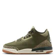 Big Kid's Jordan 3 Retro Medium Olive/Sequoia (DM0967 202) - 綠色 - 查看 2