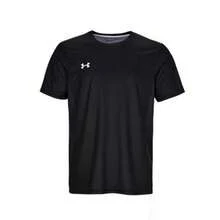 Under Armour 男士极简短袖T恤，宽松版型，透气柔软，适合运动和日常穿着 - 黑色 - 查看 5