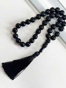 1pc Plain Color Muslim Prayer Beads With Tassel, Tassel Craft, Muslim Religious Ceremony Accessory, Devout Faith Niche Gift - Multicolor - View 5