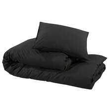 Set copripiumino Larryhot Nero 220x240 cm Microfibra leggera, bella e pratica - nero - Visualizzare 6