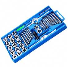 Professional Thread Repair Kit 40Pcs, Metric Tap And Die Set For Stainless Steel Aluminum, Complete Tool Set - Blue - View 2