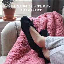 Isotoner Women's Terry Ballerina Slipper Clog{Inchsize_nameinch:Inch5-6inch,Inchcolor_nameinch:InchBlackinch} - Black - View 6