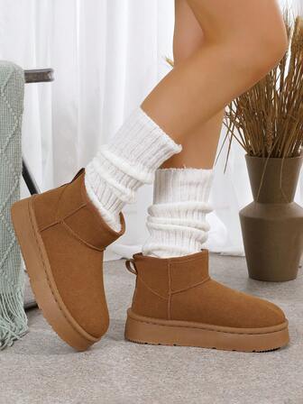 秋冬季短款雪地靴，多色可选，加厚保暖，防滑，带毛绒