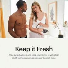 AFRT MANSCAPED® Crop Mop® On-The-Go Individually Wrapped Ball Wipes Anti-Chafing Male Hygiene Body Wipes Cleaning Wipe Designed For The Male Groin Area With Refreshing And Cooling Aloe Vera 15 Pack - 如圖 - 查看 3