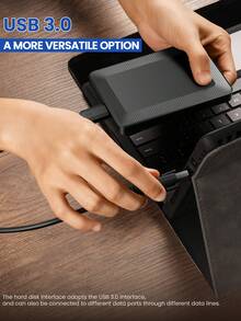 UnionSine 便携式外置硬盘 1TB/500GB USB 3.0 - 含拉链收纳盒，旅行理想之选 | 高速 2.5 英寸硬盘，适用于 PC、笔记本电脑、游戏设备 | 即插即用，轻巧便携