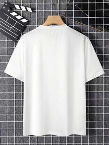 Camiseta de manga corta casual para hombre y mujer con tops moda, letras gráfico, estampado modern, impresión, redondo,deportiva, verano, para hacer ejercicio, correr, ropa de pareja para equipos,para uso diario, salir, ocio, deportes, escorts, viajes, reuniones familiares y otras ocasiones de estilo Streetwear, Hip Hop, Rock y Rap - Blanco - Ver 5