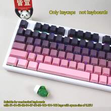 Teclas de repuesto de material PBT con grabado lateral y degradado translúcido, perfil CHERRY adecuado para interruptores MX (teclado no incluido) - Multicolor - Ver 12