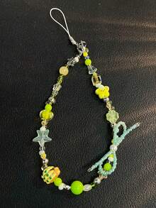 Handmade Phone Lanyard, Cute & Fresh Summer Ins Style Phone Case Strap, DIY Beaded CCD Camera Hanging Chain - Multicolor - View 3