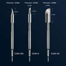 3PCS Soldering Iron TipsC245-K J02 C8 Replacement For C245-939 786 301 Constant Temperature Compatible With JBC Soldering Station