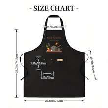 1pc Stylish Adult Apron - Thickened High-Quality Polyester With "Your Opinion Is My Favorite" Letter Print & Cooking Utensils Design - Durable Kitchen & Bar Apron For Cooking Enthusiasts, Culinary Apparel, Playful Kitchenwear, Longlasting Material, Home Chefs - AZX0001 - Xem 2
