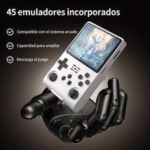CONSOLA RETRO MANUAL, CON MÁS DE 20 000 JUEGOS, 30 EMULADORES, MEMORIA 256 GB MODELO R40S PRO - Blanco - Ver 5